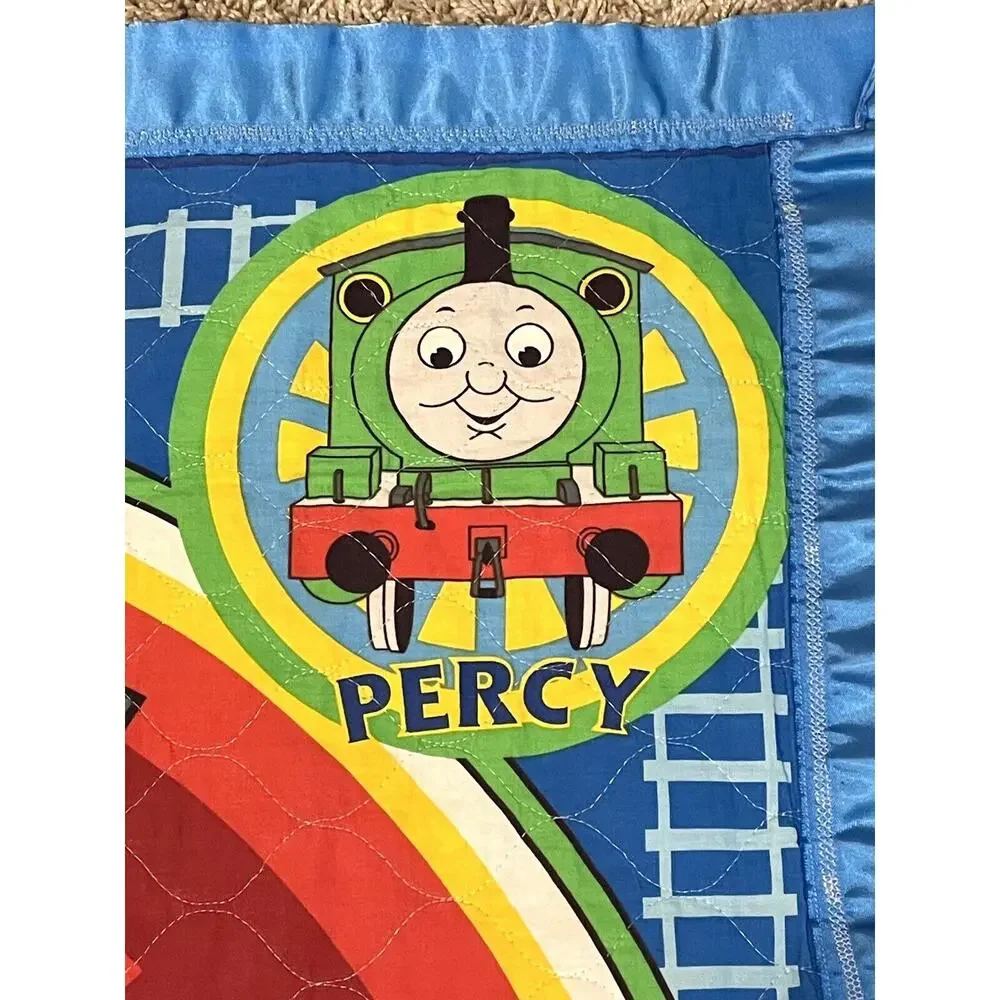 Vintage Thomas the Train Baby Blanket Quilt Comforter Lightweight 42.5” x 34